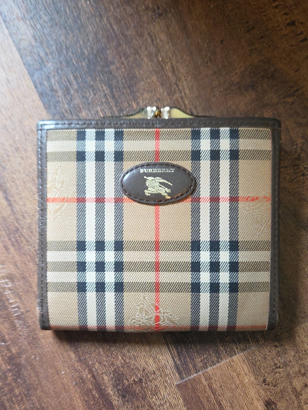 Burberry Check Wallet With Kisslock